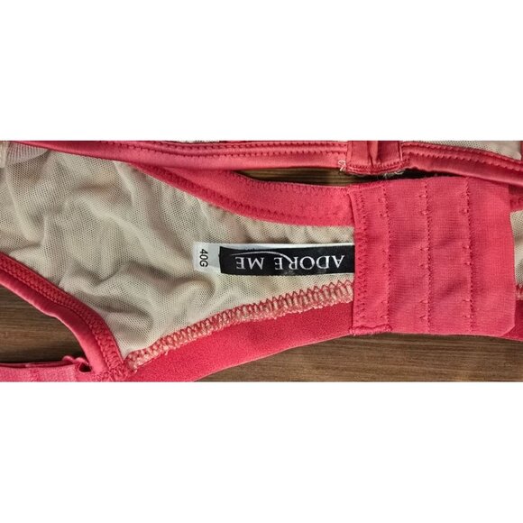 Adore Me Hot Pink Sheer Lace Underwire Bra 40G - Picture 3 of 4